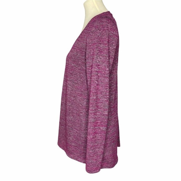 Jones New York Raspberry Mélange Knit Top Small - Picture 7 of 9